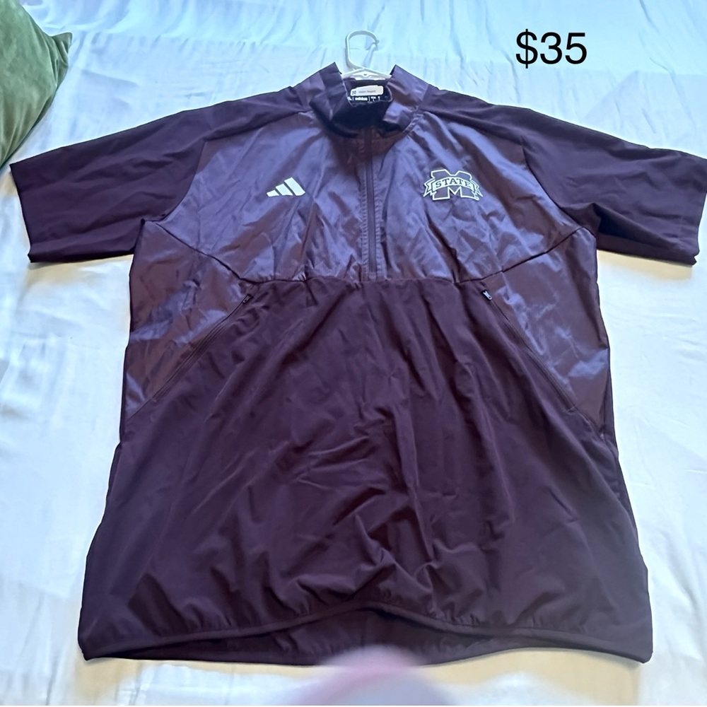 Men's adidas Maroon Mississippi State
Bulldogs Sideline Quarter-Zip